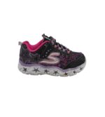 Adidasi copii Skechers 34, imitatie de piele, material textil, negru