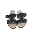 Saboti dama Naturform 38, piele intoarsa, negru - imagine 3