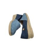 Espadrile dama Strandfein 37, material textil, albastru - imagine 4