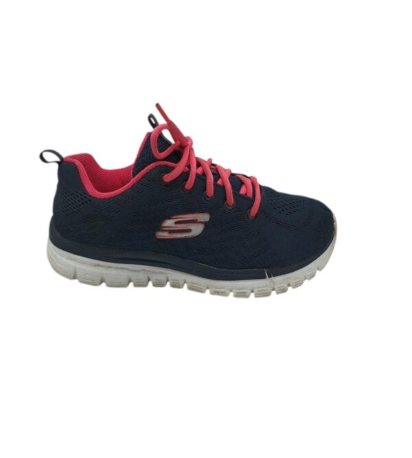Adidasi dama Skechers 38, material textil, bleumarin - imagine 1