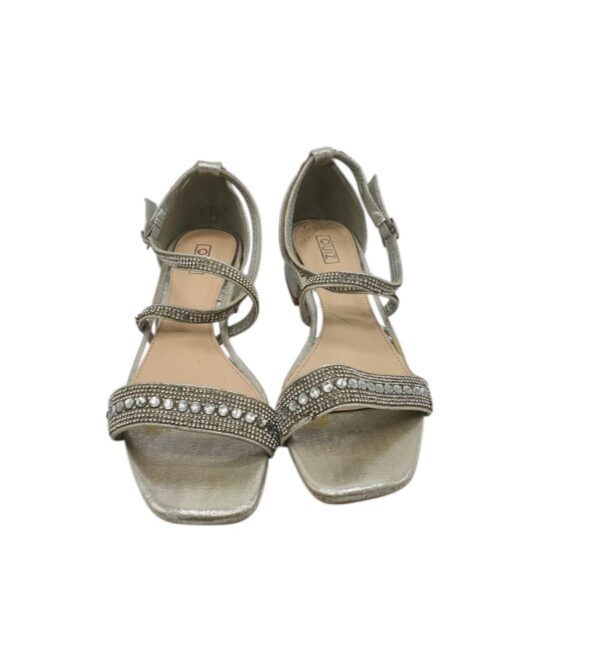 Sandale dama Quiz 39, imitatie de piele, gri - imagine 3