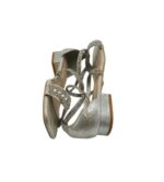 Sandale dama Quiz 39, imitatie de piele, gri - imagine 4
