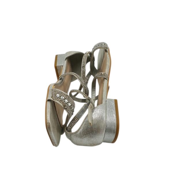 Sandale dama Quiz 39, imitatie de piele, gri - imagine 4