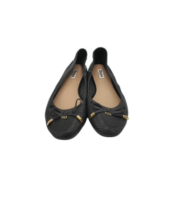 Balerini dama Dune 37,  piele, negru - imagine 3