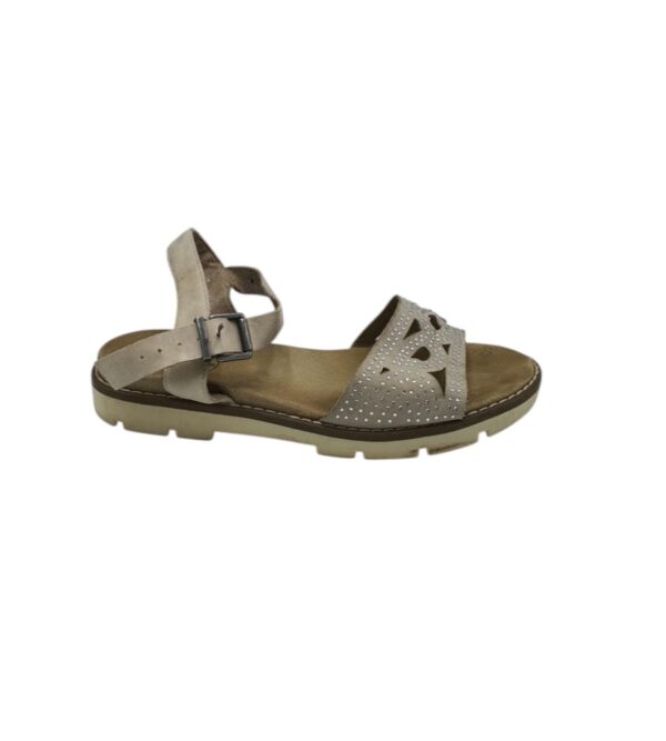 Sandale dama Footflexx 38, imitatie de piele, bej - imagine 1