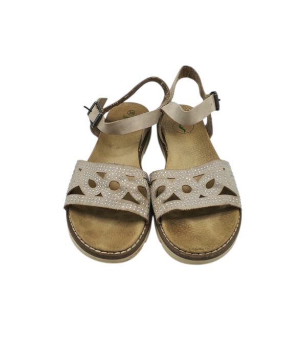 Sandale dama Footflexx 38, imitatie de piele, bej - imagine 3