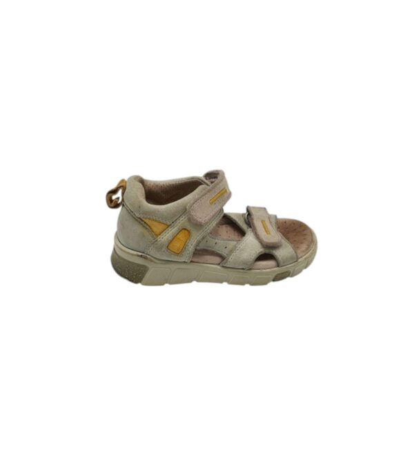 Sandale copii Ecco 26, piele, gri crem - imagine 1