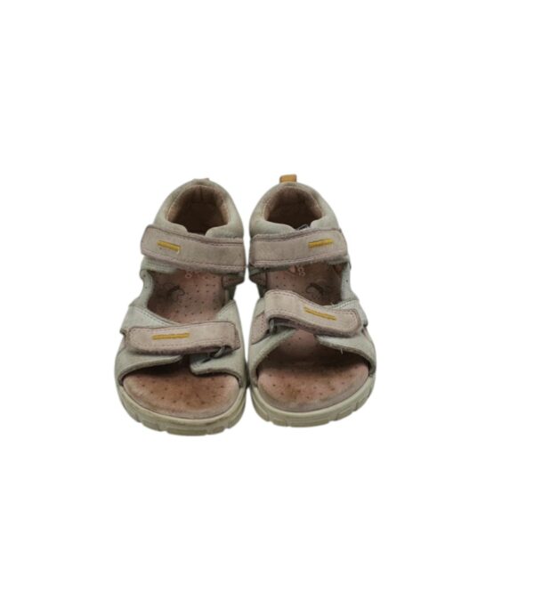 Sandale copii Ecco 26, piele, gri crem - imagine 3