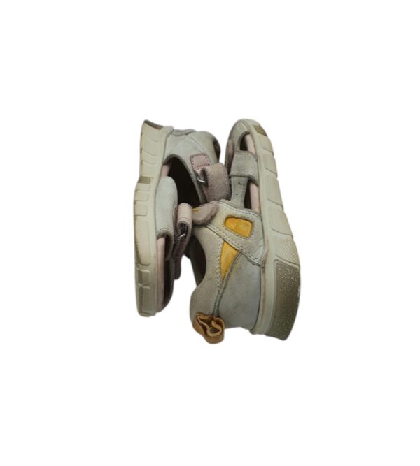 Sandale copii Ecco 26, piele, gri crem - imagine 4