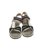 Sandale dama Rieker 40, imitatie de piele, material textil,  negru, rosu, alb - imagine 3