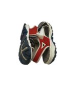 Sandale dama Rieker 40, imitatie de piele, material textil,  negru, rosu, alb - imagine 4