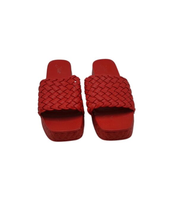 Saboti dama Juliet 38, imitatie de piele, rosu - imagine 3