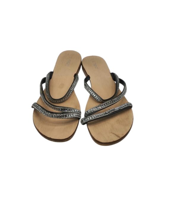 Saboti dama Next 41, imitatie de piele, negru gri - imagine 3