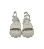 Sandale dama 39, imitatie de piele, alb - imagine 3