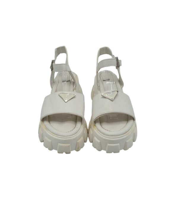 Sandale dama 39, imitatie de piele, alb - imagine 3