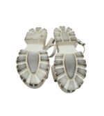 Sandale dama 39, imitatie de piele, alb - imagine 5