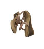 Sandale dama Ella 39, imitatie de piele , auriu - imagine 4