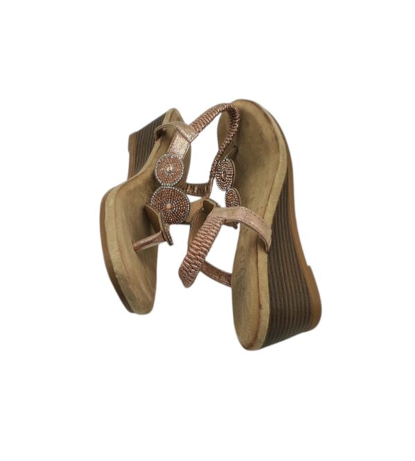 Sandale dama Ella 39, imitatie de piele , auriu - imagine 4