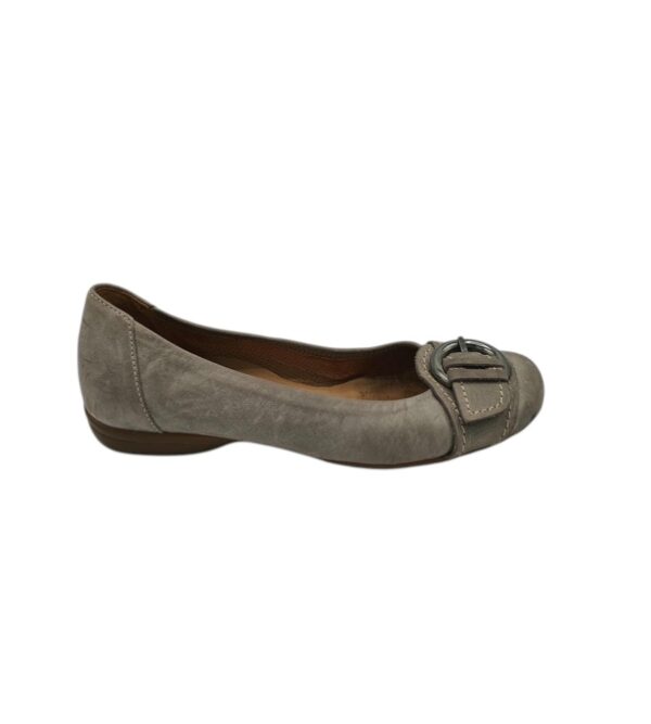 Balerini dama Gabor 39,piele, gri - imagine 1