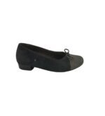 Pantofi dama Ara 37, piele intoarsa, negru gri