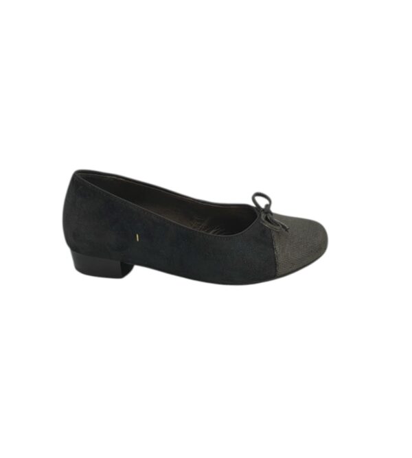 Pantofi dama Ara 37, piele intoarsa, negru gri - imagine 1