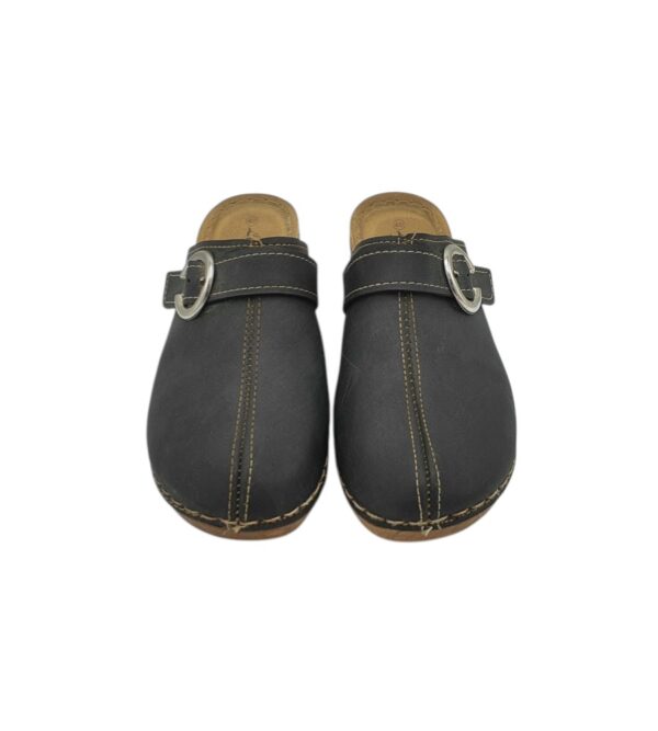 Saboti dama Lisanne 40, imitatie de piele, negru - imagine 3