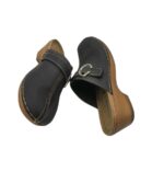 Saboti dama Lisanne 40, imitatie de piele, negru - imagine 4
