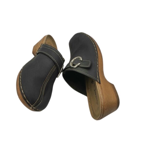 Saboti dama Lisanne 40, imitatie de piele, negru - imagine 4