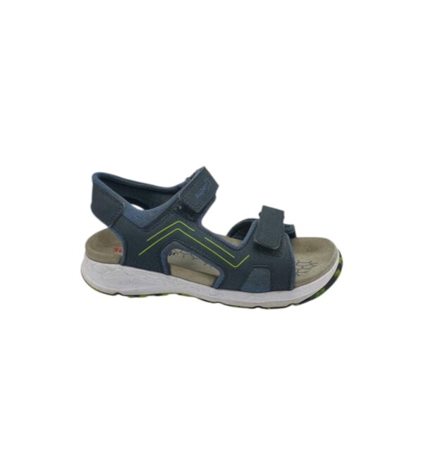 Saboti copii Superfit 38, imitatie de piele, material textil, albastru - imagine 1