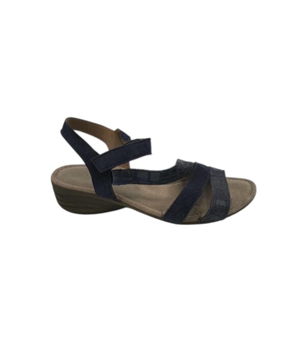 Sandale dama Gabot 40, piele intoarsa, material textil, negru - imagine 1
