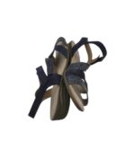 Sandale dama Gabot 40, piele intoarsa, material textil, negru - imagine 4