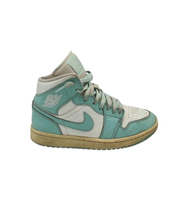 Adidasi barbati Jordan 41, piele, alb albastru - imagine 1