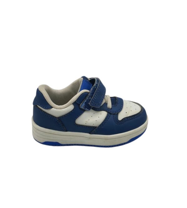 Adidasi copii Vty 25, imitatie de piele, alb albastru - imagine 1