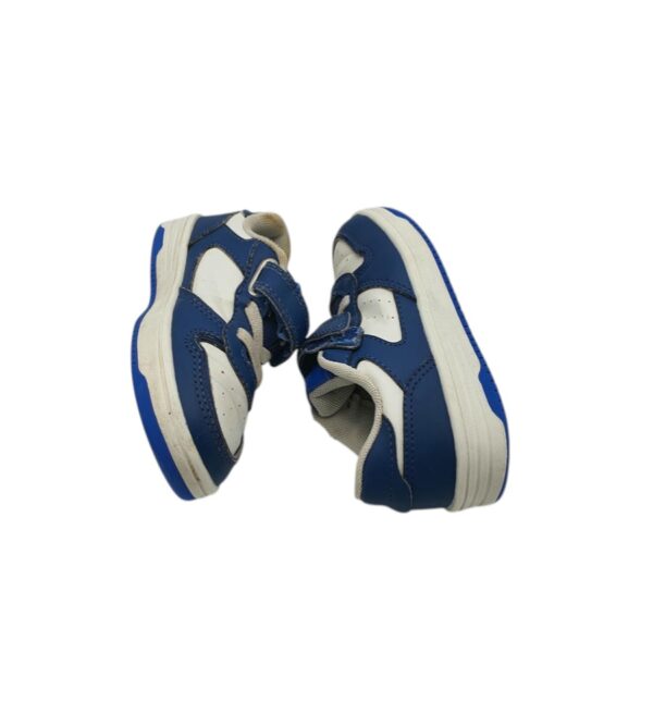 Adidasi copii Vty 25, imitatie de piele, alb albastru - imagine 4