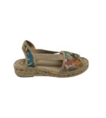 Sandale dama 39, material textil, multicolor
