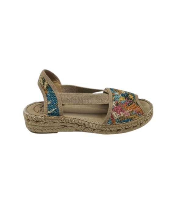 Sandale dama 39, material textil, multicolor - imagine 1