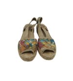 Sandale dama 39, material textil, multicolor - imagine 3