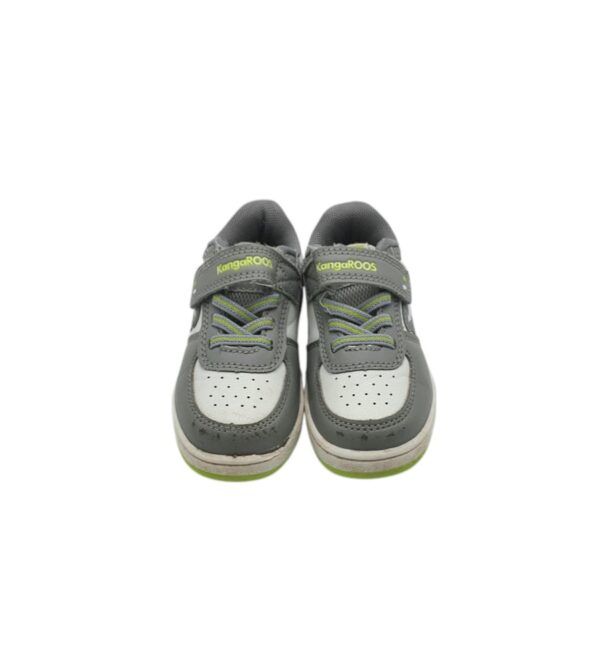Adidasi copii Kangaroos 23, imitatie de piele, alb gri - imagine 3