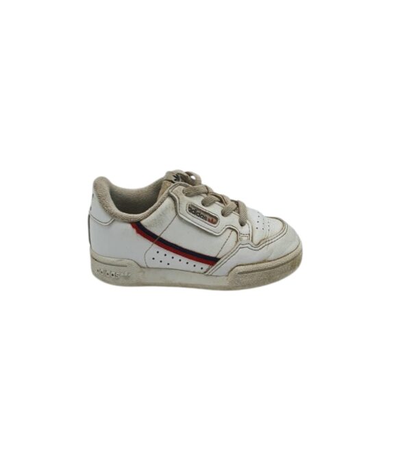 Adidasi copii Adidas 27, imitatie de piele, alb - imagine 1