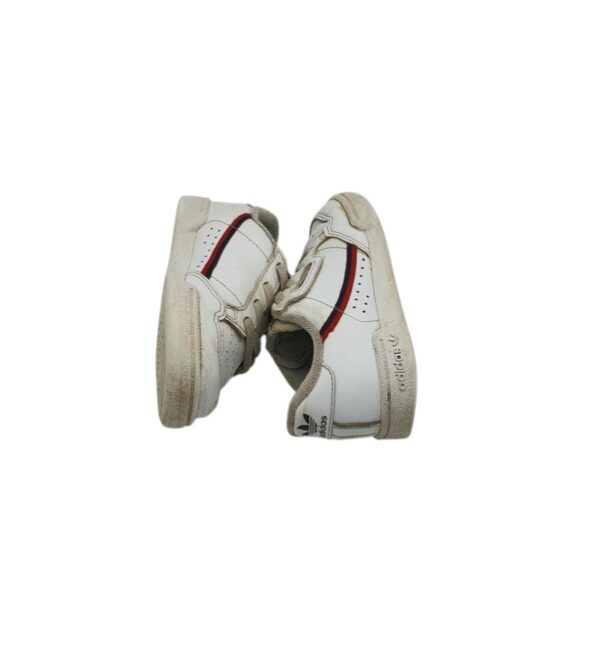 Adidasi copii Adidas 27, imitatie de piele, alb - imagine 2