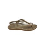Sandale dama Emma 38, material textil, auriu