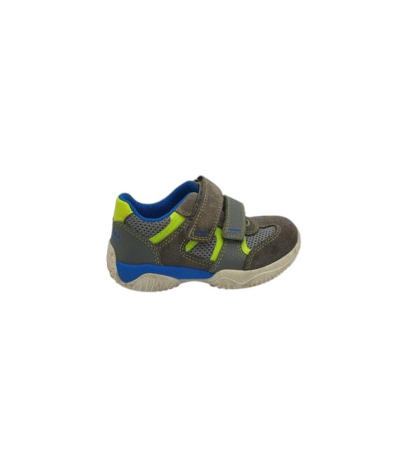 Adidasi copii Superfit 25, piele intoarsa , material textil, gri - imagine 1