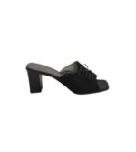 Saboti dama Gabor 40, piele, negru