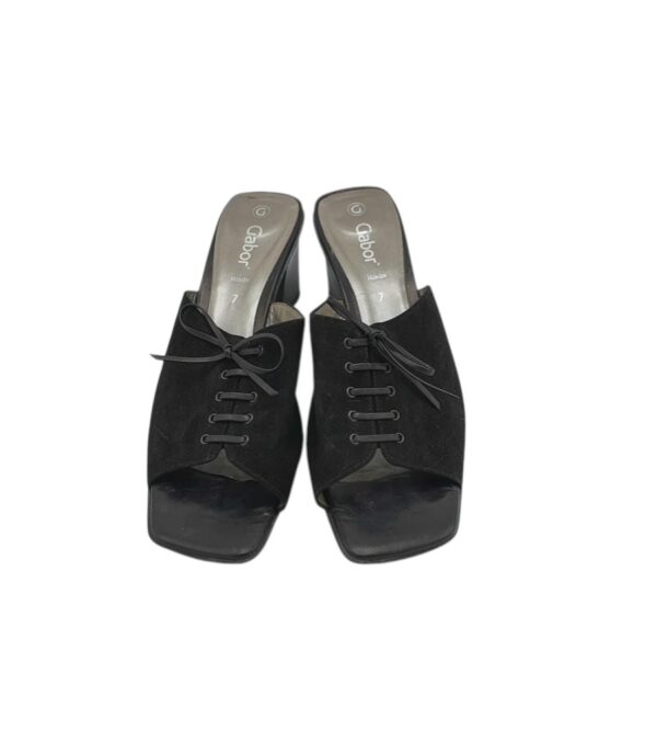 Saboti dama Gabor 40, piele, negru - imagine 3