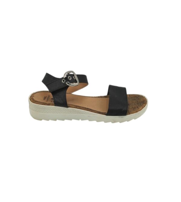 Sandale dama Insel 39, imitatie de piele, negru - imagine 1