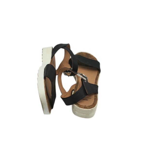 Sandale dama Insel 39, imitatie de piele, negru - imagine 4