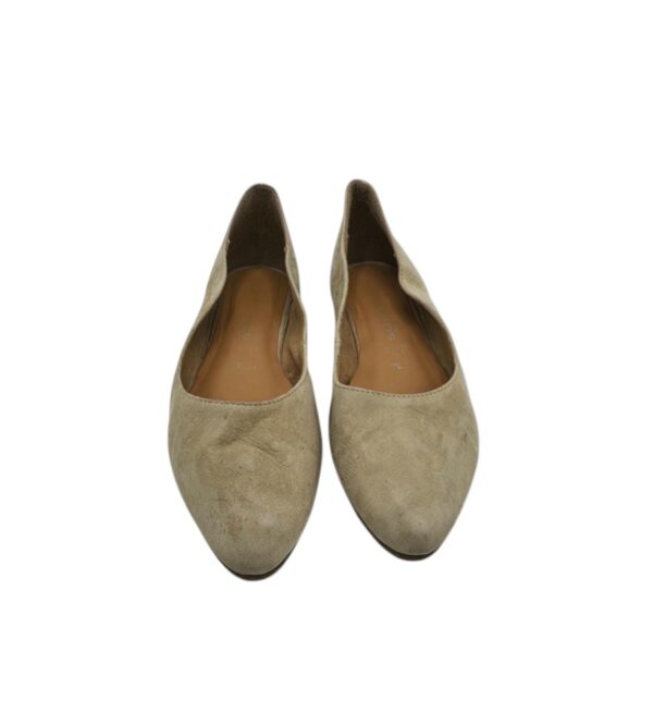 Balerini dama Tamaris 39, piele intoarsa, bej - imagine 3