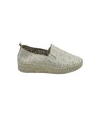 Espadrile dama 38, imitatie de piele, alb