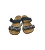 Saboti dama Rieker 39, imitatie de piele, negru gri - imagine 3