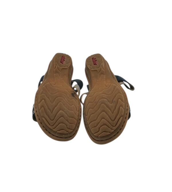 Saboti dama Rieker 39, imitatie de piele, negru gri - imagine 5